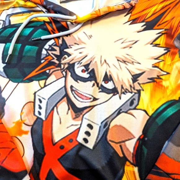 Bakugou Katsuki Japanese Anime Hoodie Size Medium - Picture 2 of 8